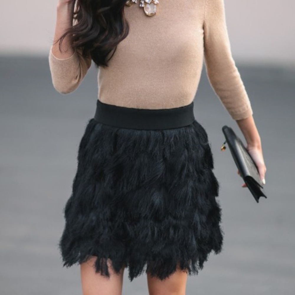 Banana Republic feathered mini skirt